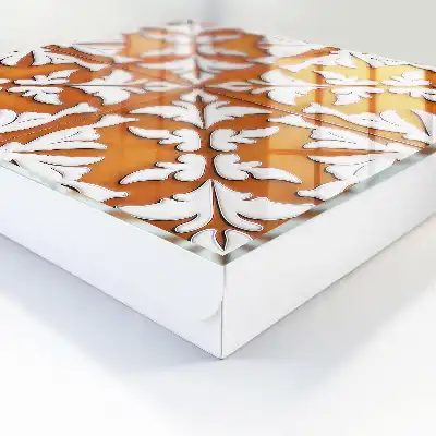 Motif de plantes orange en arrière-plan