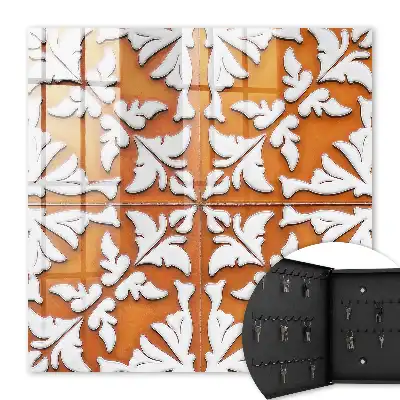 Motif de plantes orange en arrière-plan