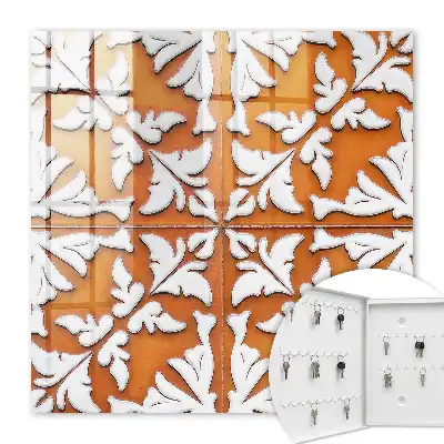 Motif de plantes orange en arrière-plan