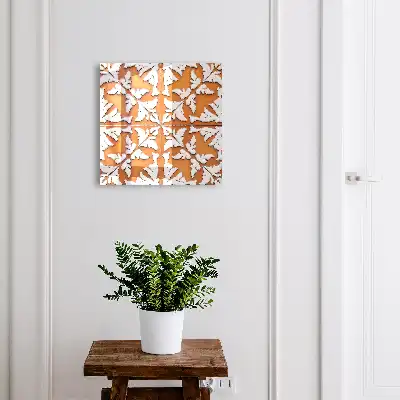 Motif de plantes orange en arrière-plan