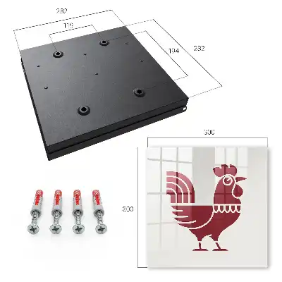 Motif de coq style folklorique