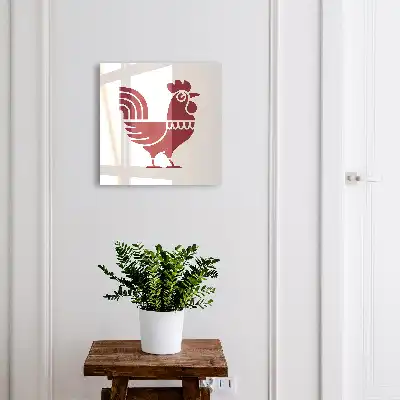 Motif de coq style folklorique