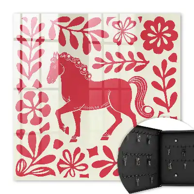 Illustration décorative motif cheval