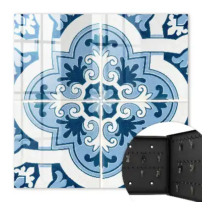 Carreaux dans les tons bleus