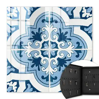 Carreaux dans les tons bleus