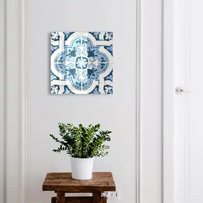 Carreaux dans les tons bleus