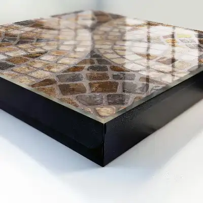 Mosaïque élégante beige et grise