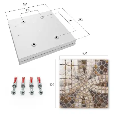 Mosaïque élégante beige et grise