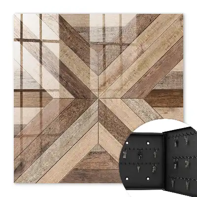 Panneaux géométriques en bois naturel