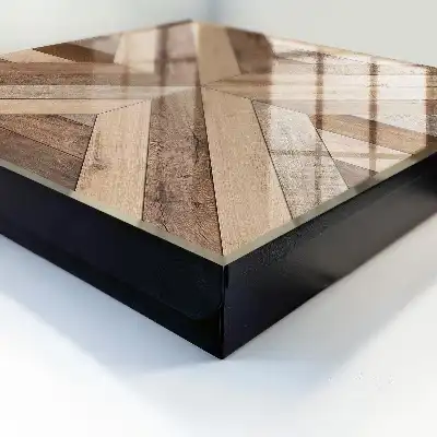 Panneaux géométriques en bois naturel