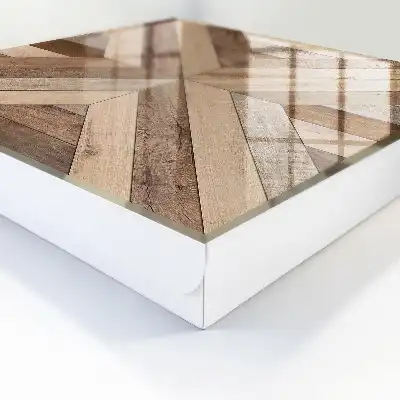 Panneaux géométriques en bois naturel