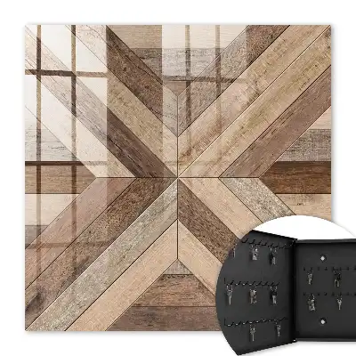 Panneaux géométriques en bois naturel