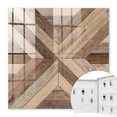 Panneaux géométriques en bois naturel