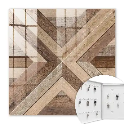 Panneaux géométriques en bois naturel