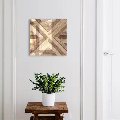 Panneaux géométriques en bois naturel