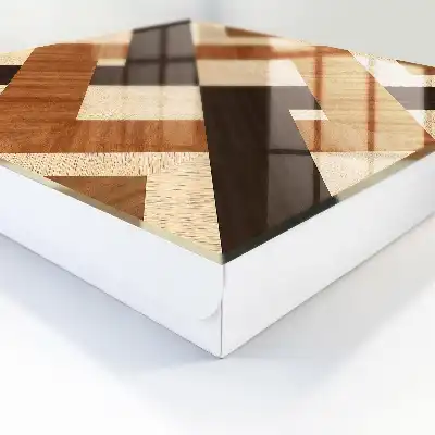 Tapis à motif géométrique moderne marron et noir