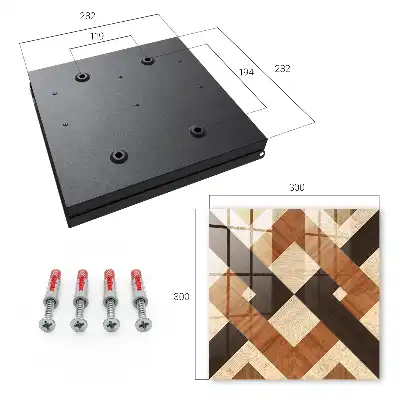 Tapis à motif géométrique moderne marron et noir