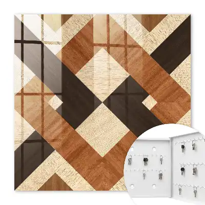 Tapis à motif géométrique moderne marron et noir