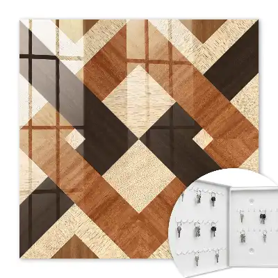 Tapis à motif géométrique moderne marron et noir