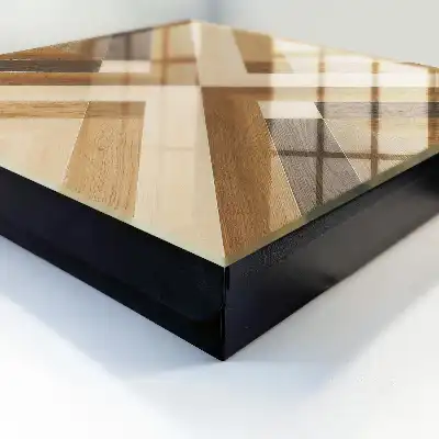 Décoration murale élégante en bois aux tons bruns et beiges