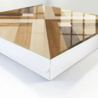 Décoration murale élégante en bois aux tons bruns et beiges