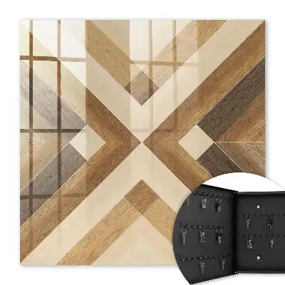 Décoration murale élégante en bois aux tons bruns et beiges