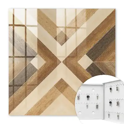 Décoration murale élégante en bois aux tons bruns et beiges