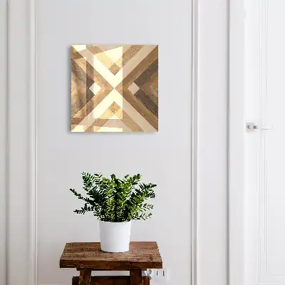Décoration murale élégante en bois aux tons bruns et beiges