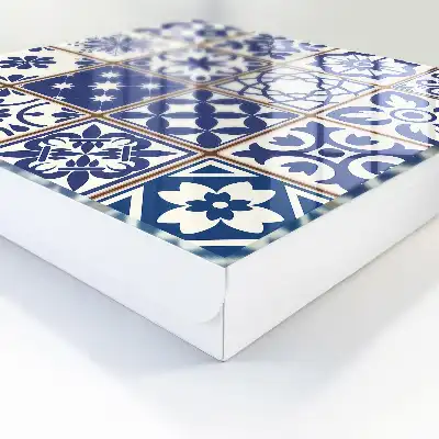 Mosaïque rétro dans les tons bleus et blancs
