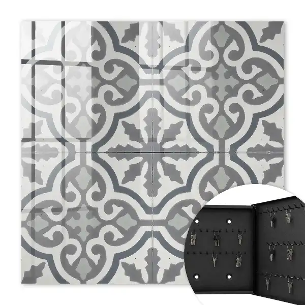 Motif géométrique gris