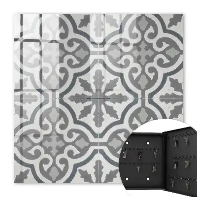 Motif géométrique gris