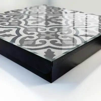 Motif géométrique gris