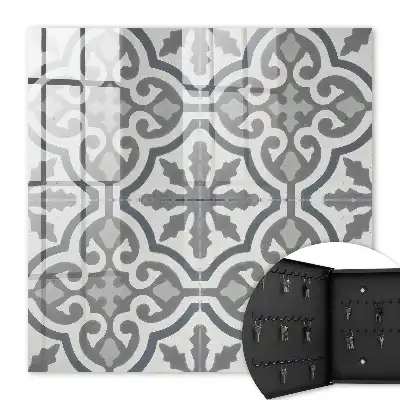Motif géométrique gris
