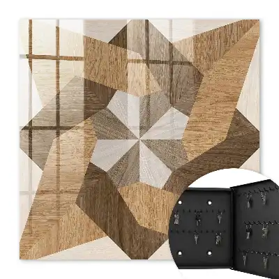 Étoile en bois aux tons chauds