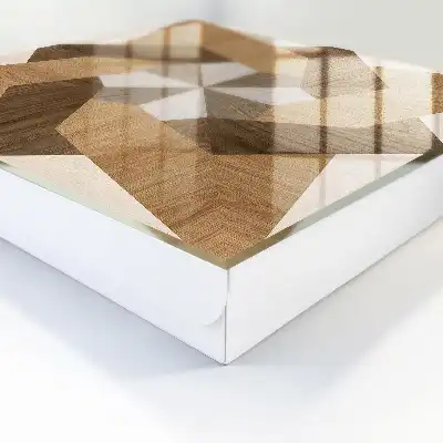 Étoile en bois aux tons chauds
