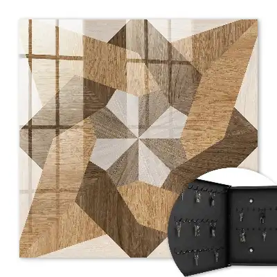 Étoile en bois aux tons chauds
