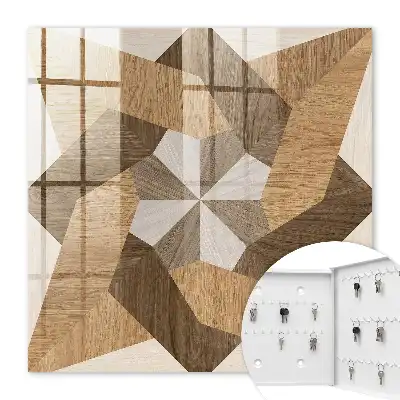 Étoile en bois aux tons chauds