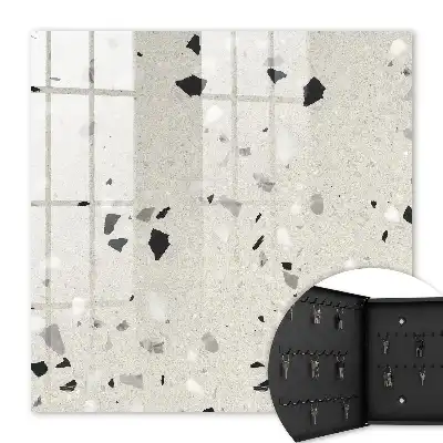 Tapis à motifs géométriques gris