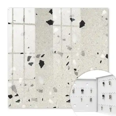 Tapis à motifs géométriques gris