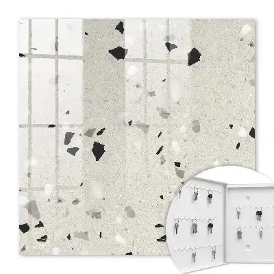 Tapis à motifs géométriques gris