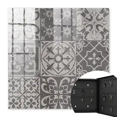 Mosaïque de motifs gris