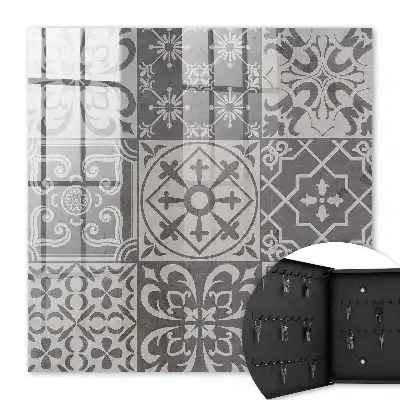 Mosaïque de motifs gris