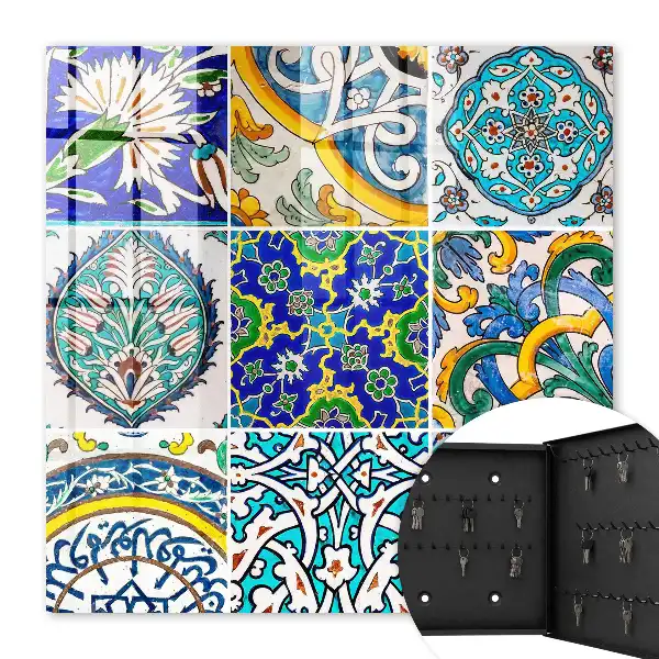 Motifs symétriques aux détails colorés