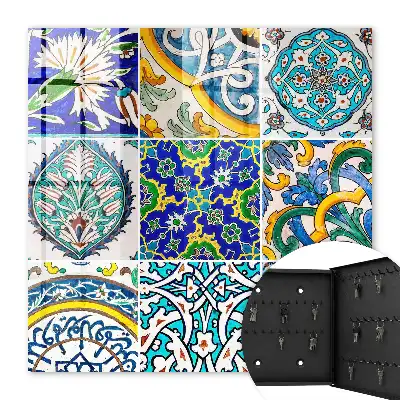 Motifs symétriques aux détails colorés