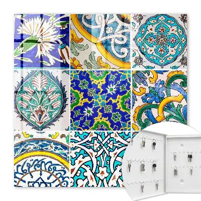 Motifs symétriques aux détails colorés