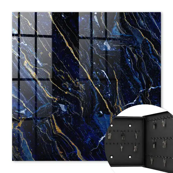 Motif à rayures jaunes sur fond bleu marine