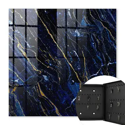 Motif à rayures jaunes sur fond bleu marine