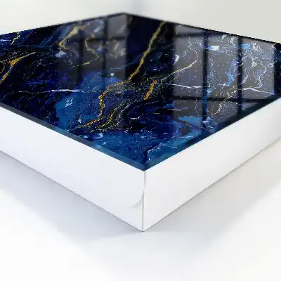 Motif à rayures jaunes sur fond bleu marine