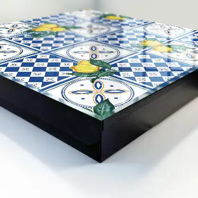Carreaux géométriques citron