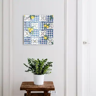 Carreaux géométriques citron